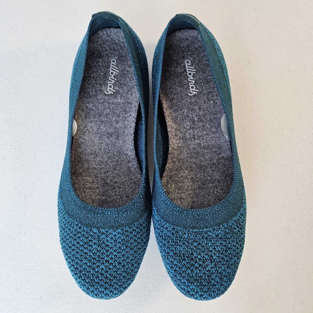 Allbirds Tree Breezers Ballet Flats Deep Emerald Teal Comfortable Washable 7 - Picture 5 of 11